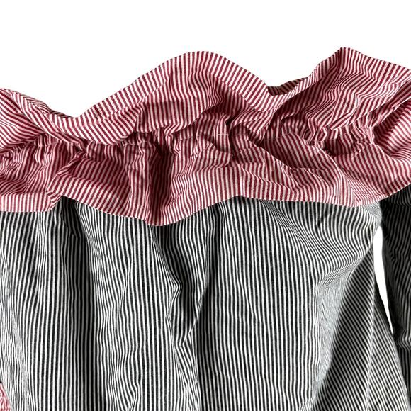 Walter Baker Derrick Striped Ruffle Off Shoulder Top Size S - Picture 6 of 7